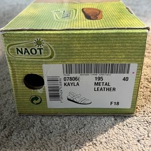 NAOT KAYLA metal leather sandals size 40